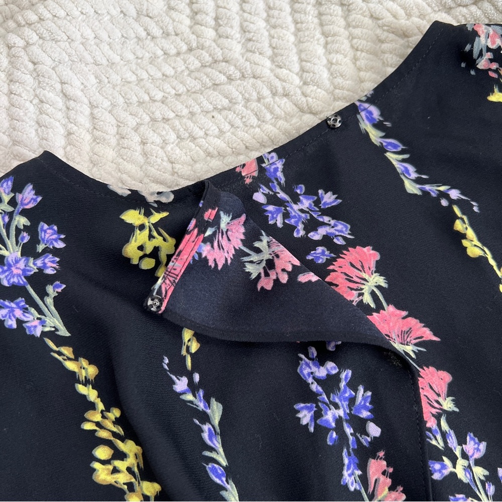 BCBG Max Azria Black Floral Romper, Large - Picture 7 of 12